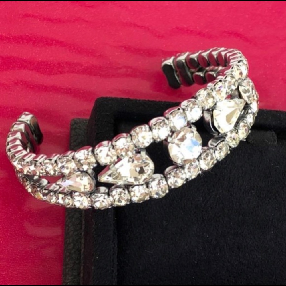 Antique Crystal Bling Large Stones Tennis Bracelet